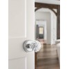 SORWDUERM 1 Pack Crystal Door Knobs Nickel Door Knob Brushed
