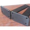 4 Pack - 8 inch Black Hidden L Shelf Bracket