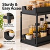 2-Tier Kitchen and Bathroom Organizer Rack – Black Metal Storage