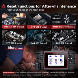 iCarsoft E660 2025 Version 4 Systems OBD2 Scanner, ABS SRS Engine Transmission Car Code Reader with 6 Reset Service Clear Fault Codes Battery Test Diagnostic Scan Tools Lifetime Free Upgrade