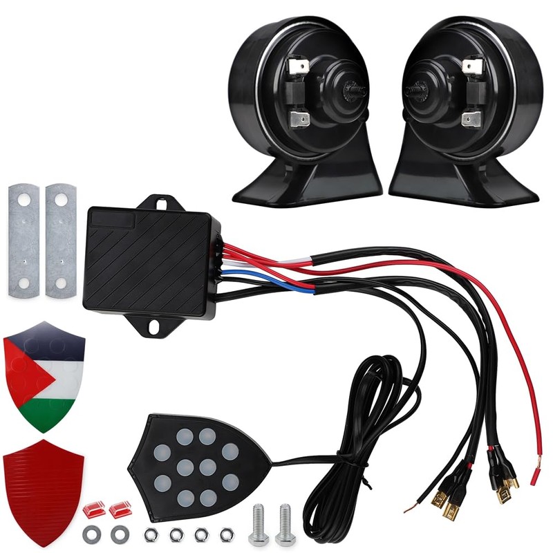 Snblzhef Universal 12V 10-Sound Musical Snail Horn Electronic Controller for