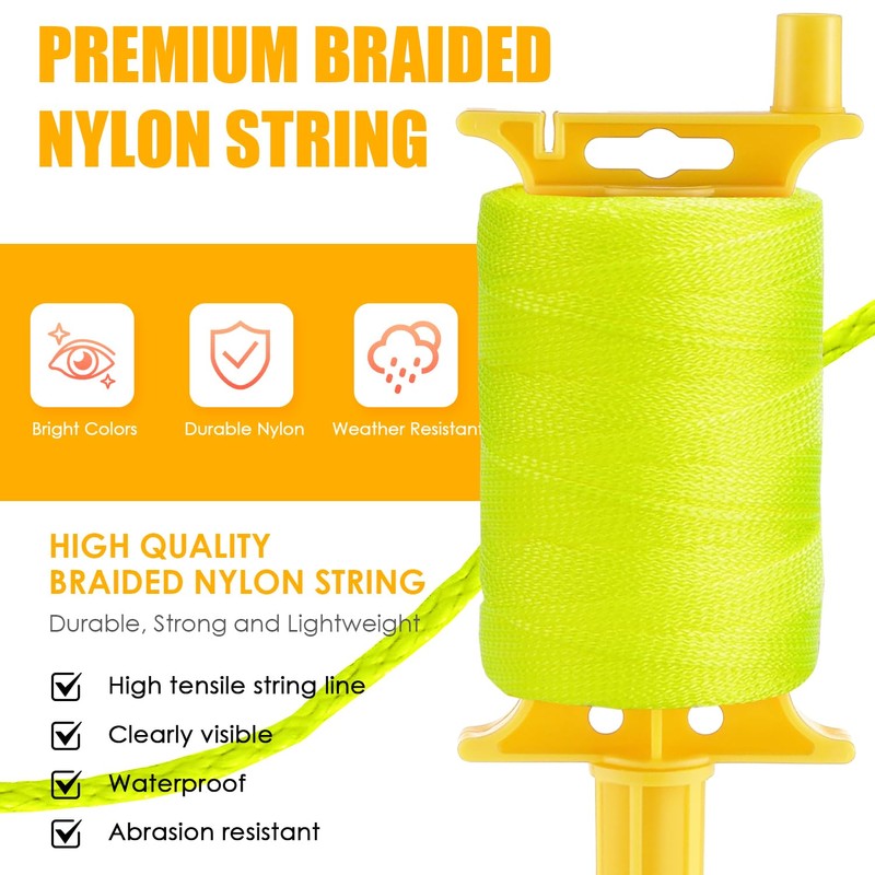 2PCS Mason Line String, #18 500 FT Braided Construction Nylon