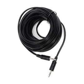 DRUT 25m 3.5mm to 3.5mm Aux Cable Audio Lead Stereo Headphone Mini Jack Male to Male Auxiliary Cord Compatible with Car Audio, TV, PC, Tablet, Laptop, MP3, Speaker (Black Nickel Connectors, 82ft)
