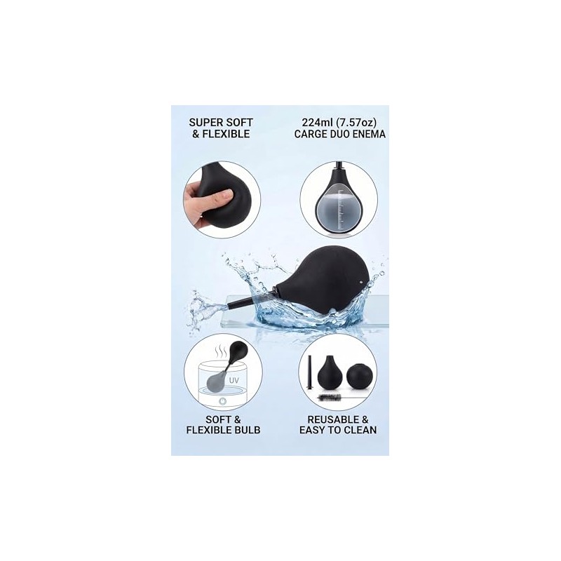 Enema de Silicona para Hombres y Mujeres (220 ml /