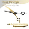 Momotou 7'' Professional Curved Dog Grooming Scissors with Decorative Screw