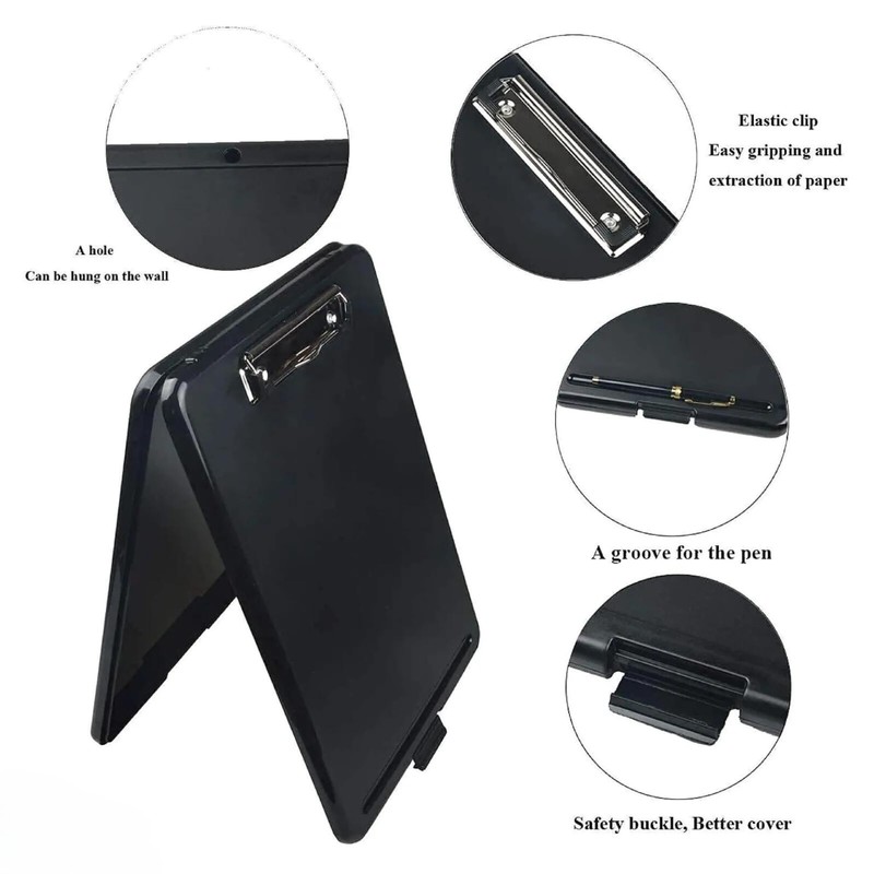 A4 Clipboard Box File Durable Waterproof Document Filing Storage Case