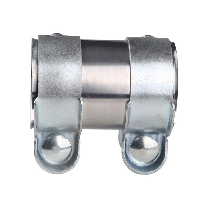 ADPOW Stainless Steel Muffler Band Exhaust Connecting Pipe 55mm