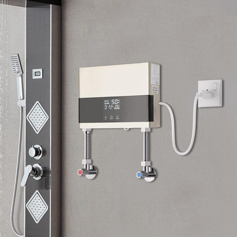 Mini Electric Tankless Water Heater, 4000W 110V Portable Tankless Water
