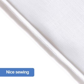 YISURE White Weighted Fabric Shower Curtain 200 drop, Waterproof Shower Curtain for Bathroom Decor, 200x200cm/79 x79