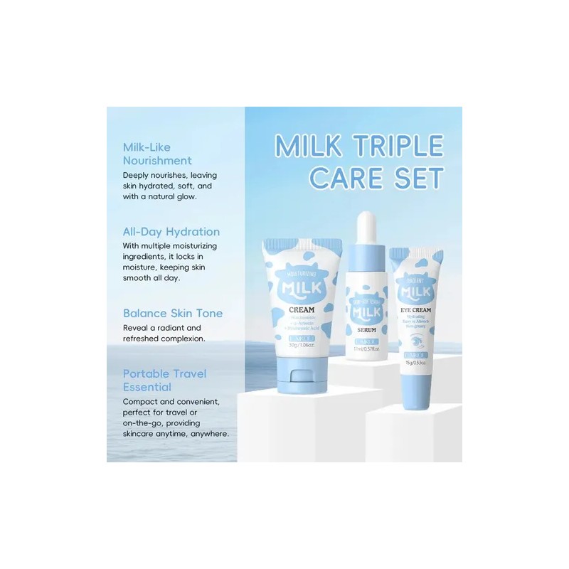Laikou Milk Skincare Set 5pcs Facial Skin Moisturizing