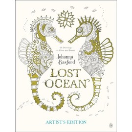Lost Ocean Artist's Edition: An Inky Adventure and Coloring Book for Adults: 24 Drawings to Color and Frame