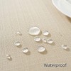 Faux Linen Rectangle Tablecloth, Waterproof Wrinkle Free Woven Textured Table
