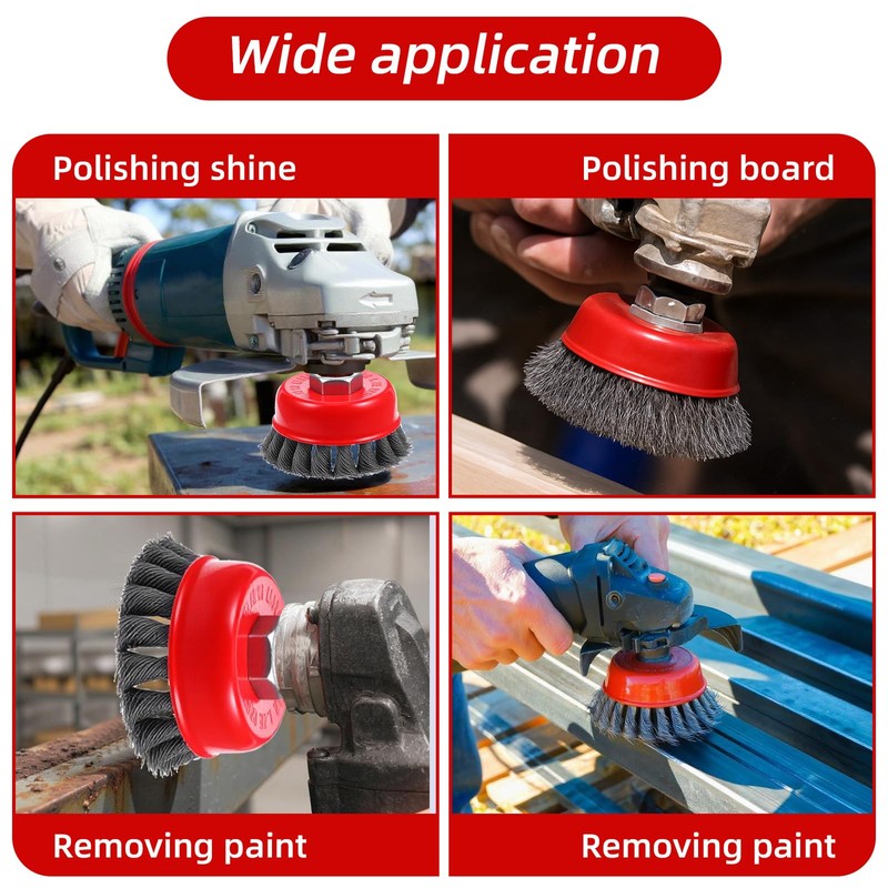 12 Pack Wire Wheel for Angle Grinder, Coarse Crimped Wire