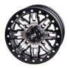 4/137 Tusk Teton Beadlock Wheel 14x7 5.0 + 2.0 Machined/Black