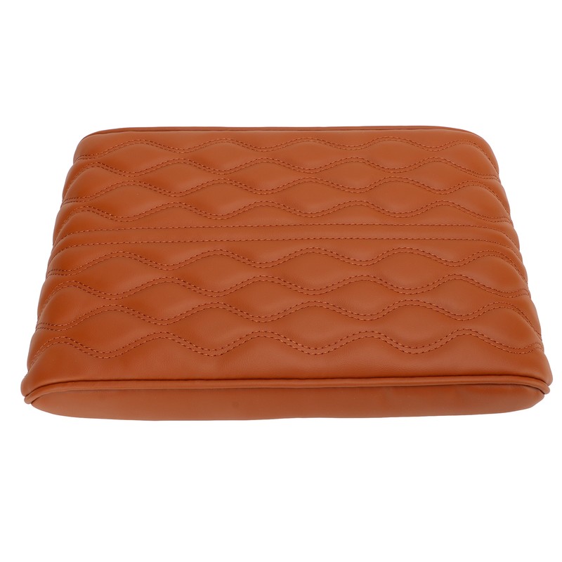 Center Console Armrest Cover Pad Universal PU Leather Waterproof Elastic