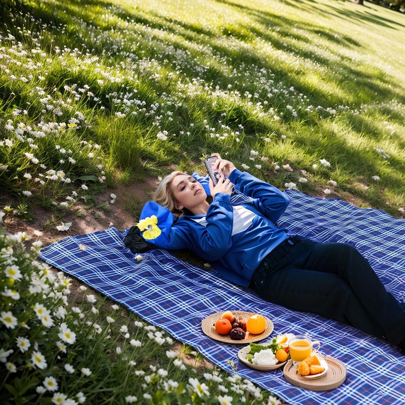 Leisure Sheet, Waterproof, Foldable, Easy Storage, Picnic Mat, Lightweight, Portable,