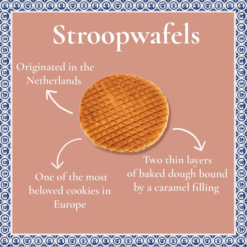 Le Chic Patissier 50 Caramel & Vanilla Stroopwafels Soft Toasted