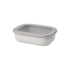 Rosti Mepal 998237 Circular Rectangular Storage Container, 33.8 fl oz (1000 ml), Nordic White