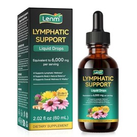 Lymphatic Drainage Drops, Dietary Supplement with Echinacea, Dandelion and Elderberry, Natural Lymphatic Cleansing and Immune System Support, 2 FLOZ, 1 Bottle