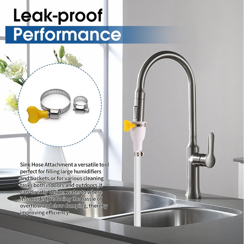4.9FT Faucet Hose Attachment for Sink & Large Humidifiers,with Adjustable