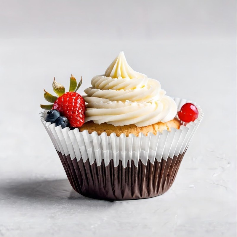 200pcs White Standard Cupcake Liners for Baking Cup, No Smell,