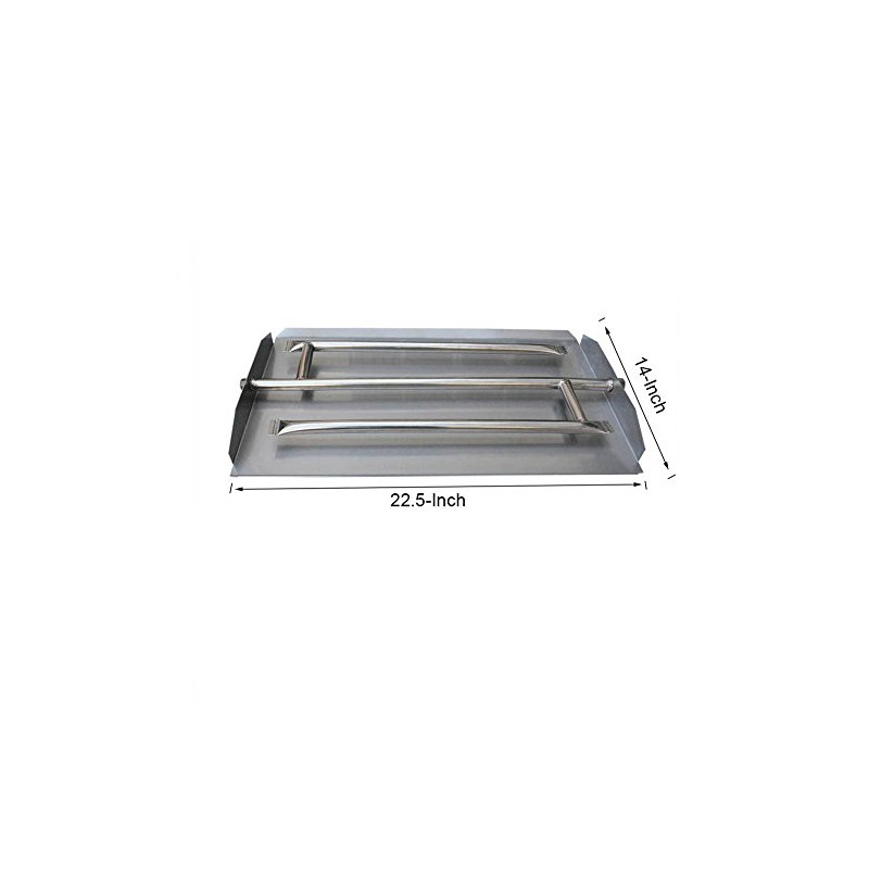 Stanbroil Stainless Steel Triple Flat Fireplace Burner Pan, 22.5 Inches