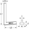 KS Tools 300.0212 Square with stock DIN 875/1, 200mm
