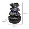 BBabe 15.7" High Rock Cascading Tabletop Fountain, Zen Meditation Indoor