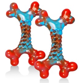 CattySafe Tough Dog Toys for Aggressive Chewers, 2 Pack Indestructible Dog Chewers for Medium Large Breeds, Dogs Chew Toys Bone to Keep Them Busy, Boredom for Large Breed, Bacon Flavor