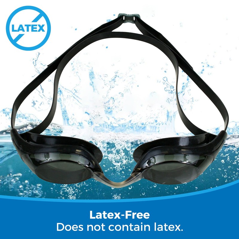 Water Gear Vector Metallic Anti-Fog Swim Goggles - Less Glare