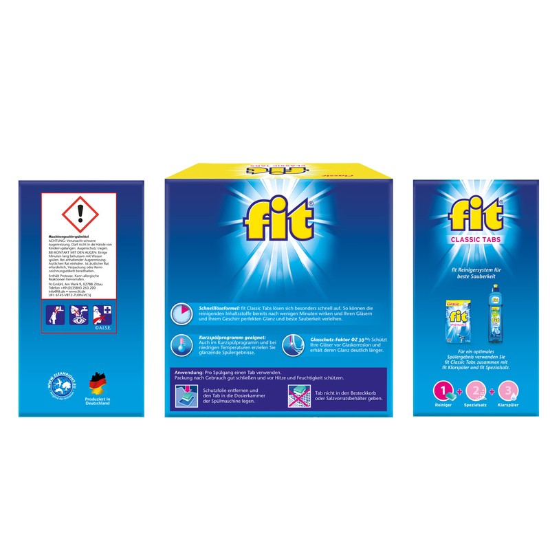 fit Classic Tabs Pack of 20 - Dishwasher Tablets -