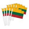 25 PCS Lithuania Handheld Small Flag, Lithuanian Hand held Mini