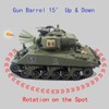 fisca Remote Control Tank, 2.4Ghz 15 Channel 1/20 Sherman M4A3