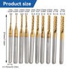 End Mill Set, 10PCS Router Milling Bit High Strength Carbide