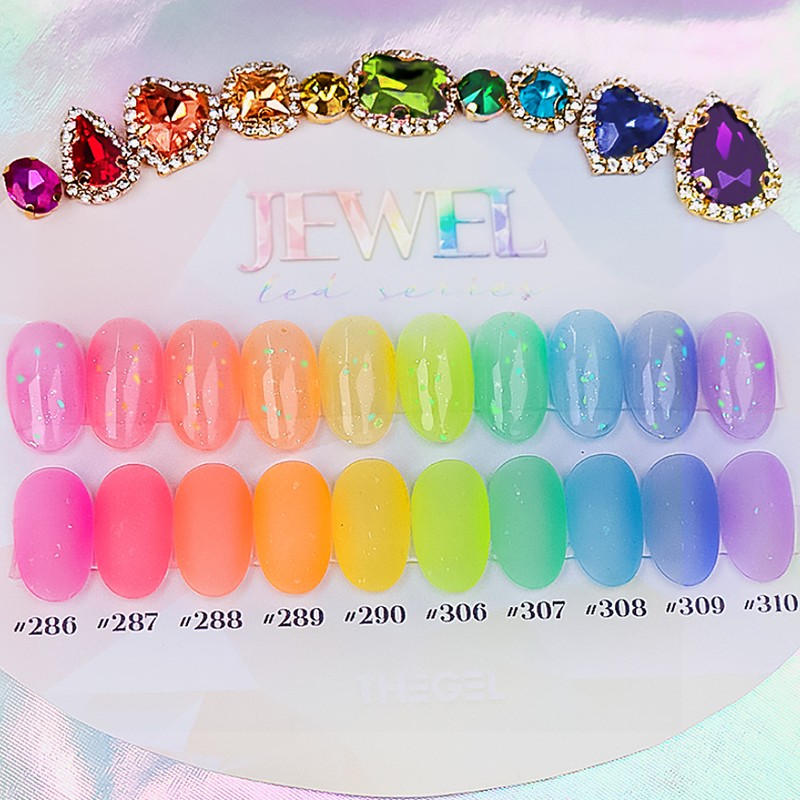 Thezel The Gel Jewel LED 10-piece set glitter syrup gel