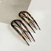 5pcs Geometric Resin Hair Fork Waterproof Chinese Style Leaf U-shaped