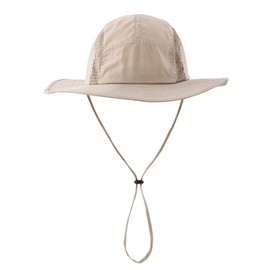 Home Prefer Men's Sun Hat UPF 50+ Wide Brim Bucket Hat UV Protection Fishing Hat (N Khaki)