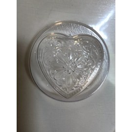 Choklit Molds Ltd Fancy Heart  Ore o Chocolate Candy Mold New 4 Cavity Wax Butter Ice Soap