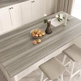 VEELIKE Oyster Grey Wood Contact Paper Peel and Stick Countertops Waterproof Wood Wallpaper for Desk Cabinets 15.7''x118'' Self Adhesive Wood Grain Contact Paper Wood Vinyl Wrap for Table Countertops