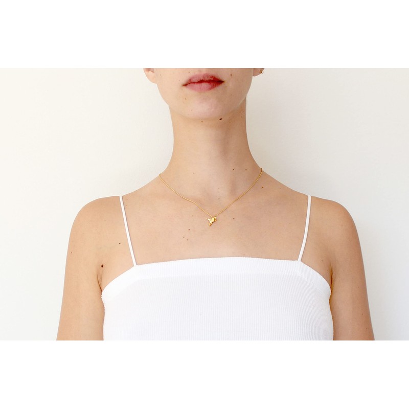 Sterling Silver Origami Hummingbird