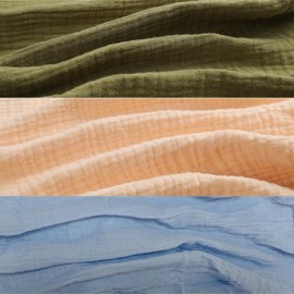 Muslin Bassinet Sheets 3 Pack, 100% Cotton Baby Fitted Sheet 35" X 20" Compatiable with AMKE 3 in 1 Bassinets, MiClassic, Uiuwoo, Foalom, YADAQE, Milliard and TCBunny Bassinet, Beige Green and Blue