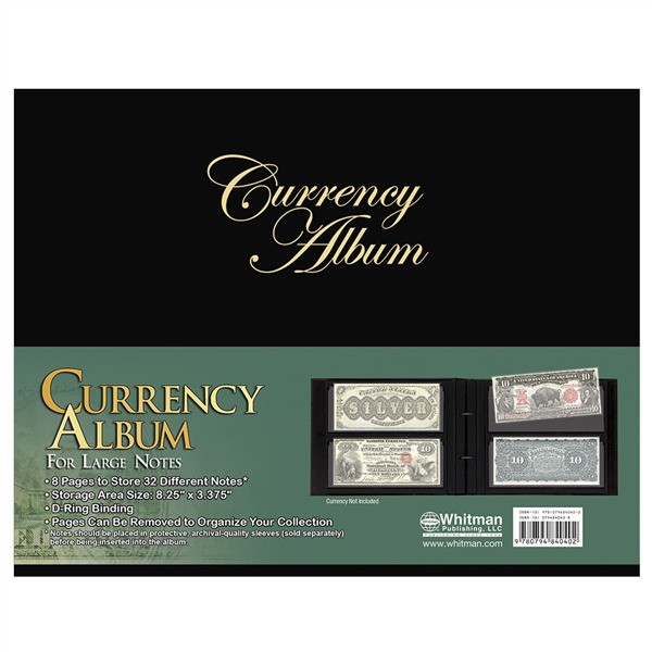 Whitman Currency Album For Large Size Bank Notes - Paper