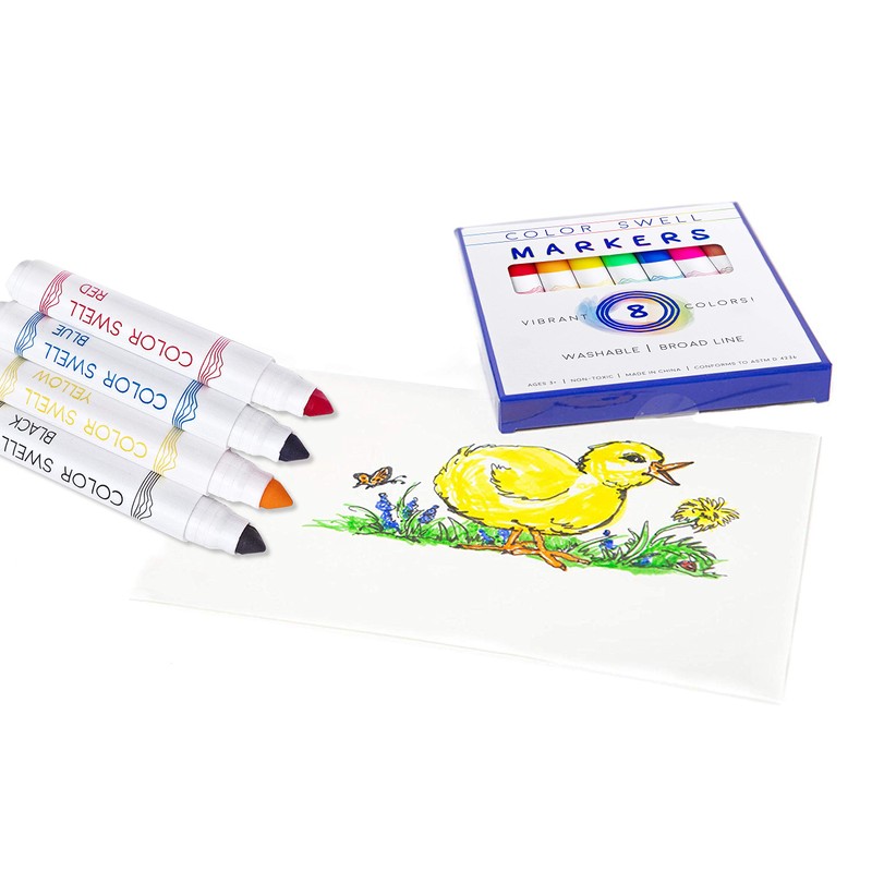 Color Swell Washable Markers Bulk Pack 2 Sets 8 Count