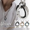 skyna Necklace, Men's Accessory, Gift, Ring, Stainless Steel, Silver, Simple,