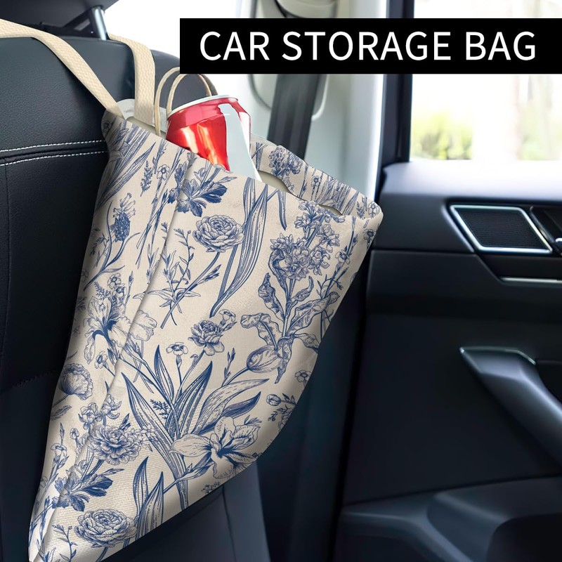 ABUIFDK Car Trash Can, Cute Car Trash Bag, Hanging Car