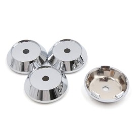 uxcell 4 Pcs Silver Tone Chrome 65mm Dia 5 Lugs Car Wheel Rims Center Cap Hub Cover