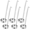 6 Pcs Stainless Steel Ladle Soup Handle Ladle with Long