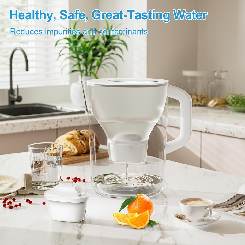 BREOILUTLE 6PCS Water Filter Cartridges Compatible with Brita® Marella® Jug
