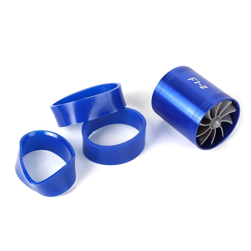Air Intake Turbo Supercharger Dual Fan Gas Fuel Saver F1‑Z
