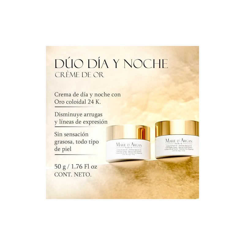 Marie Argan Dúo Crema Facial Oro 24k Día Noche 50g